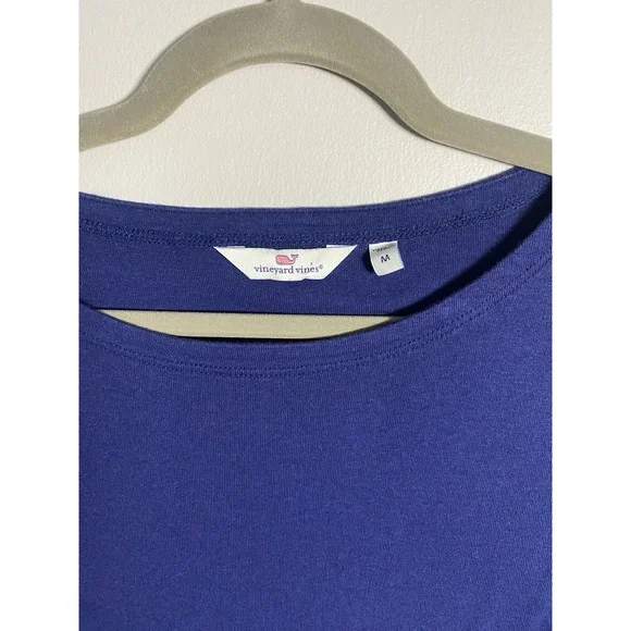Vineyard Vines Women's Medium Staple Classic Comfort Blue Shirt Boatneck. EUC - Picture 5 of 6